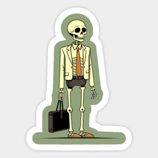 Preppy Skeleton, corpo Sticker